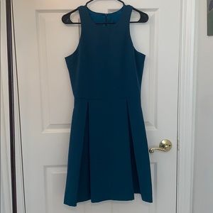 Green smart work dress